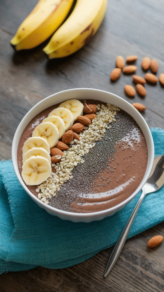 chocolate almond smoothie bowl