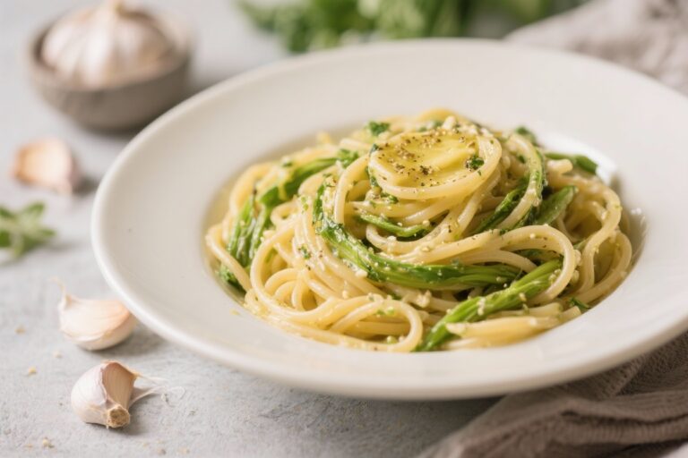 Easy And Healthy Vegan Garlic Butter Pasta Recipe!