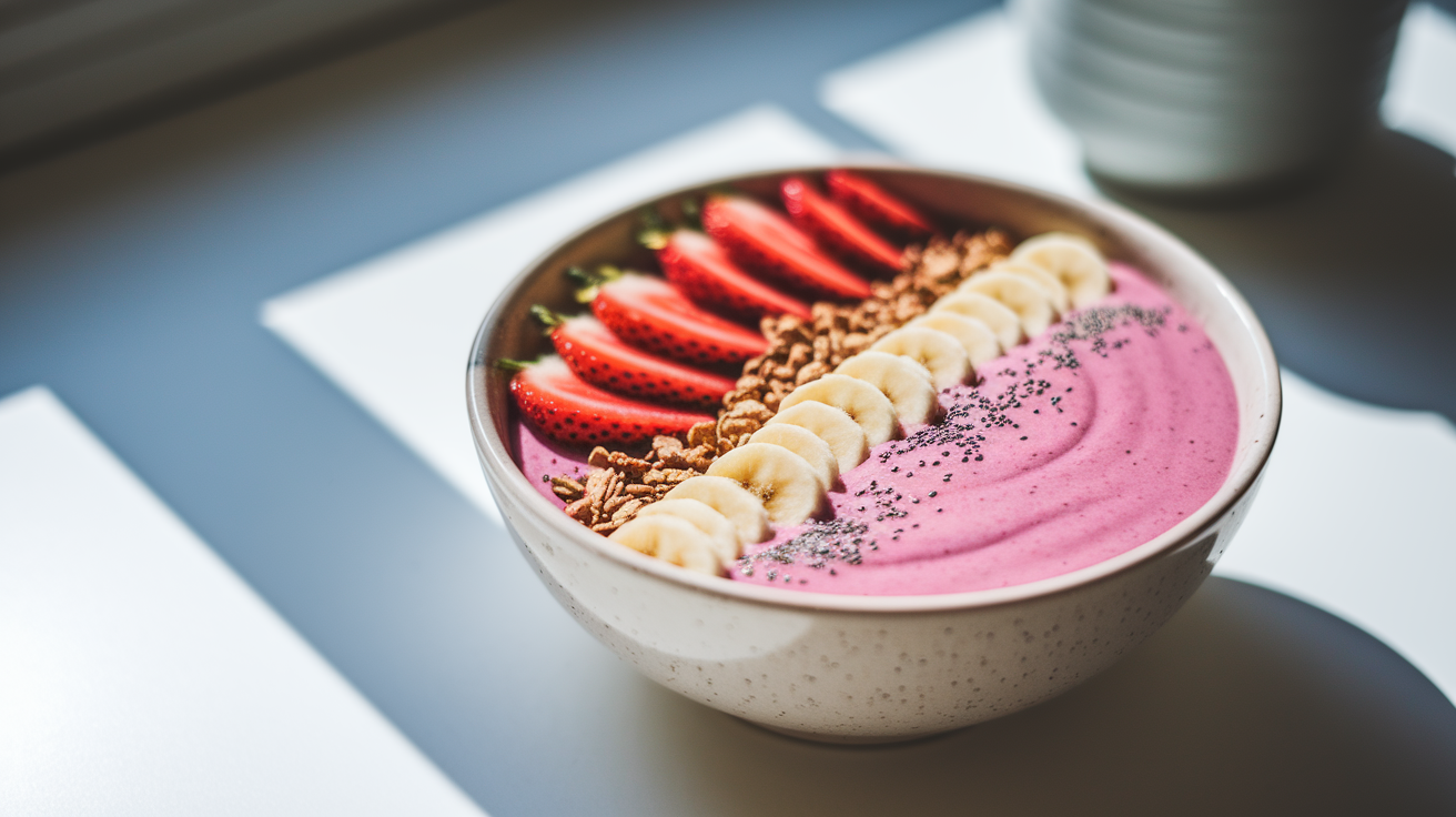 strawberry smoothie bowl