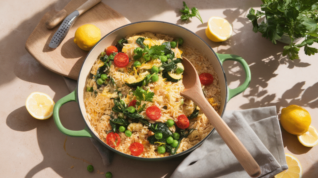 One Pot Lemon Orzo