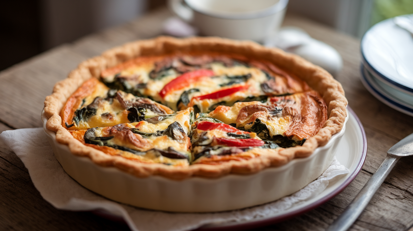 easy veggie quiche