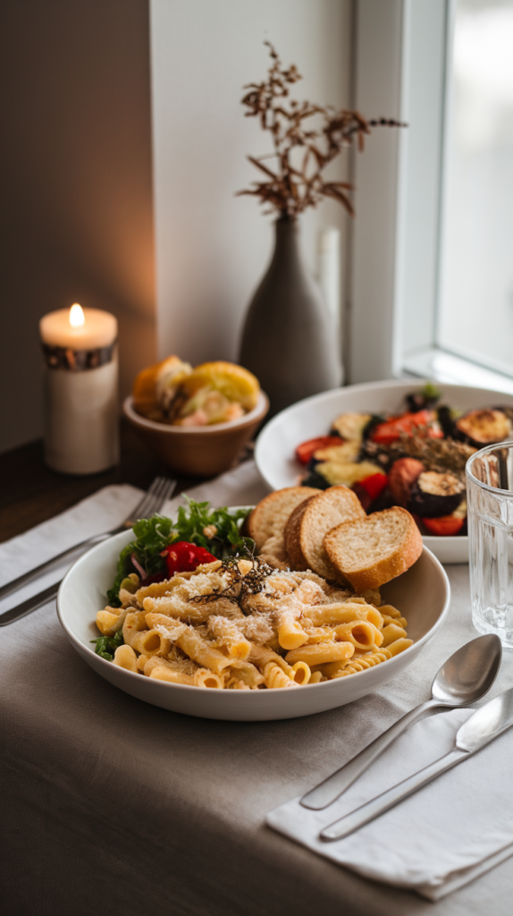 creamy corn pasta served with garlic bre 4lcekmt7seat8pnuk5aufa szlyf0 ot8 lwid mk054w cover hd