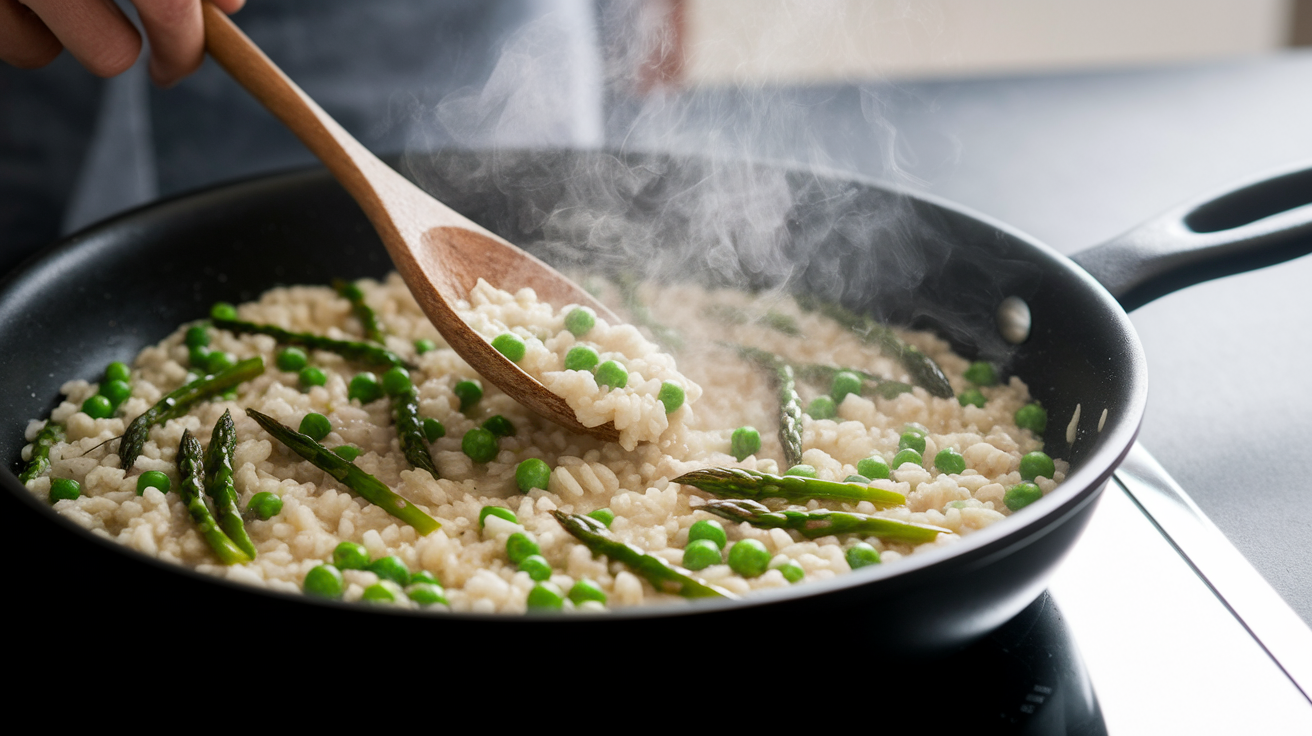 creamy spring veggie risotto