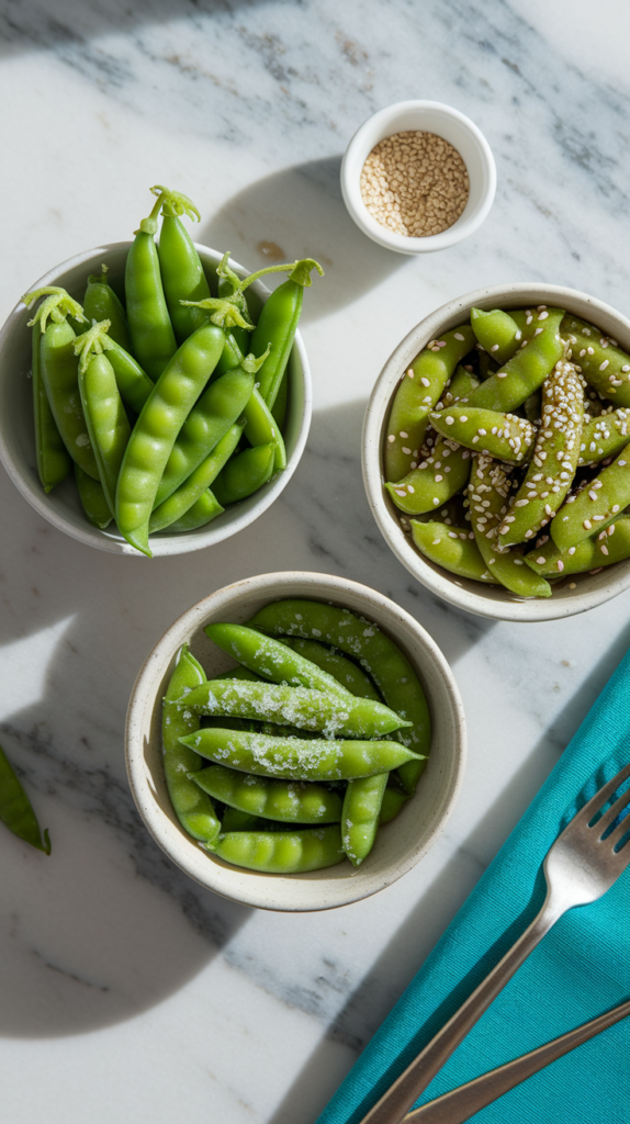 three small bowls of snap peas variation xl9arjp0qwsryn7bmfgdzw n kacv2iswurbne8x7btqq hd