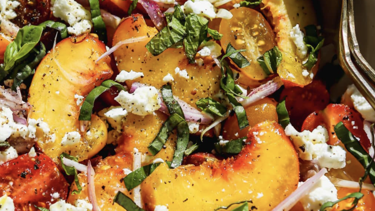 peach summer salad
