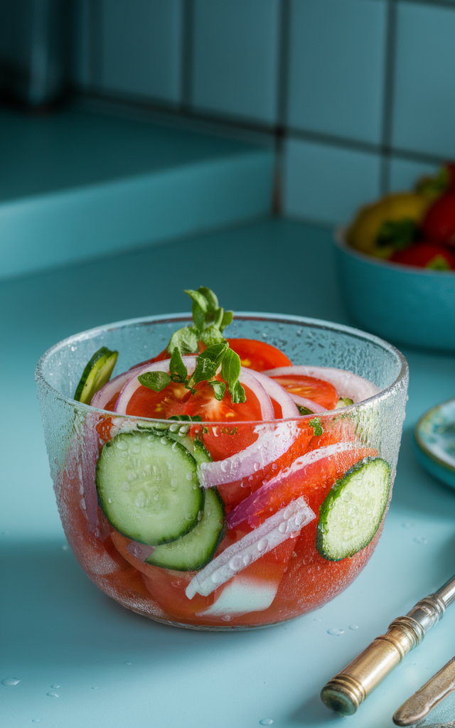cucumber tomato onion salad