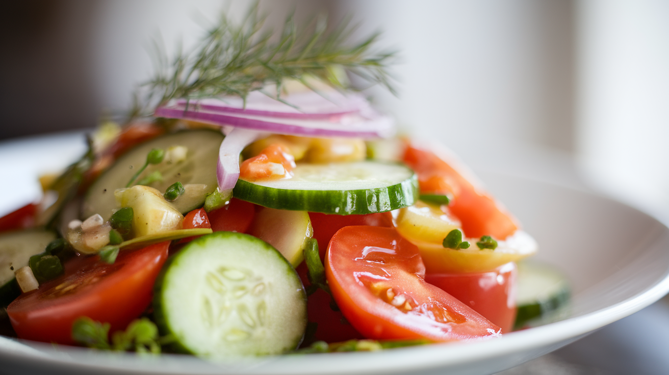 cucumber tomato onion salad