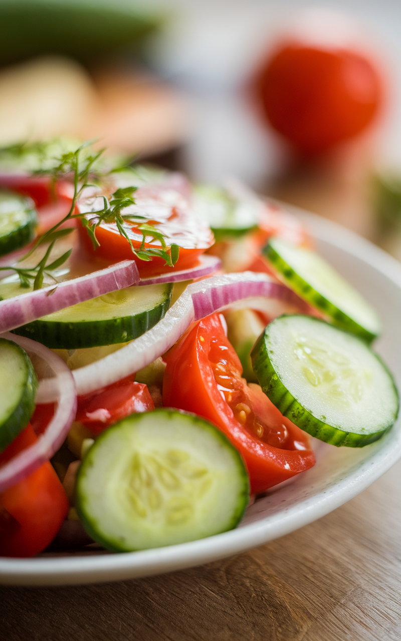 cucumber tomato onion salad