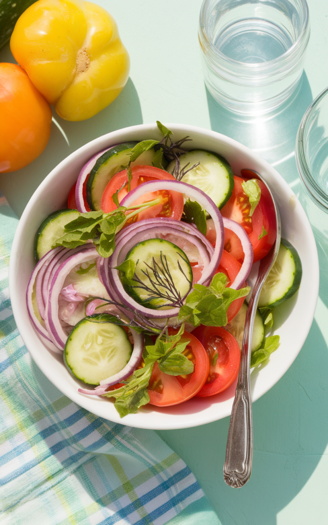 cucumber tomato onion salad