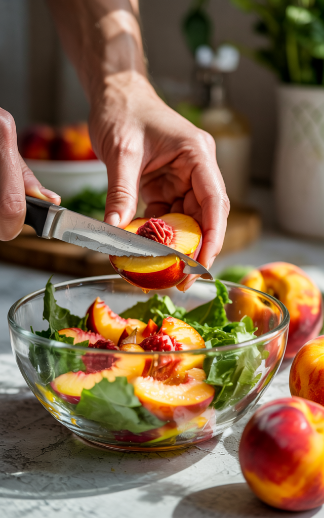 peach summer salad