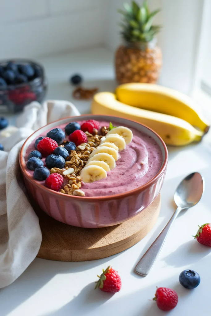 berry banana smoothie bowl