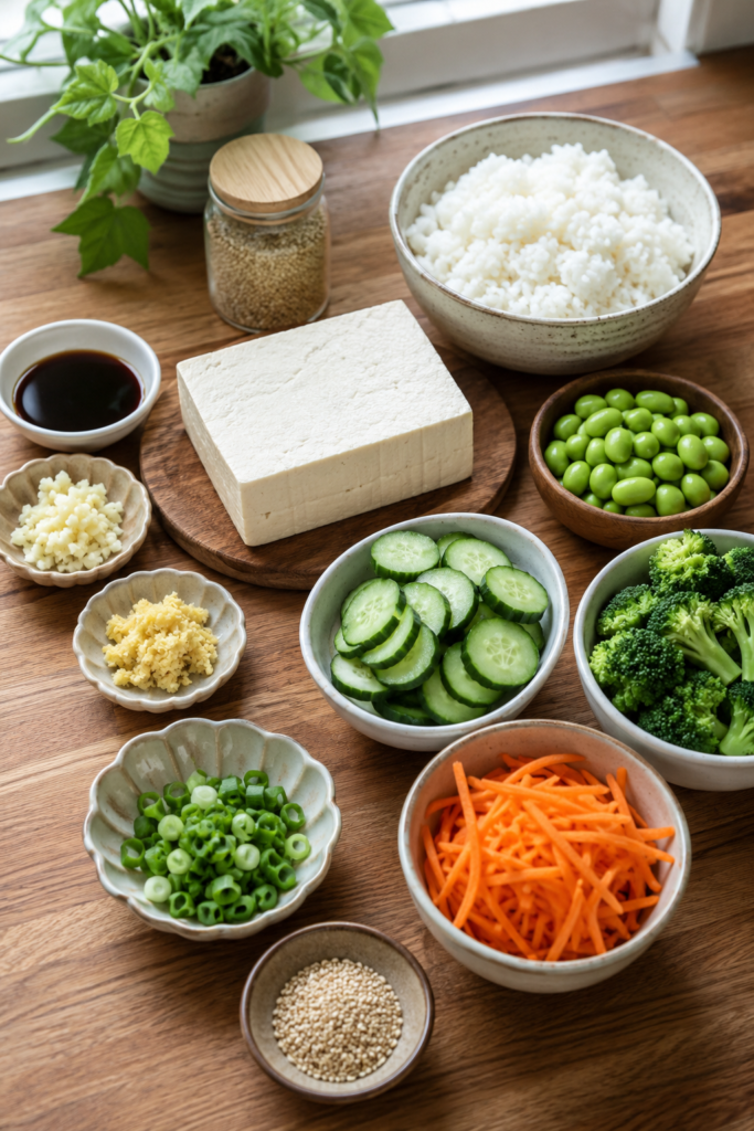 Crispy Tofu Rice Bowl