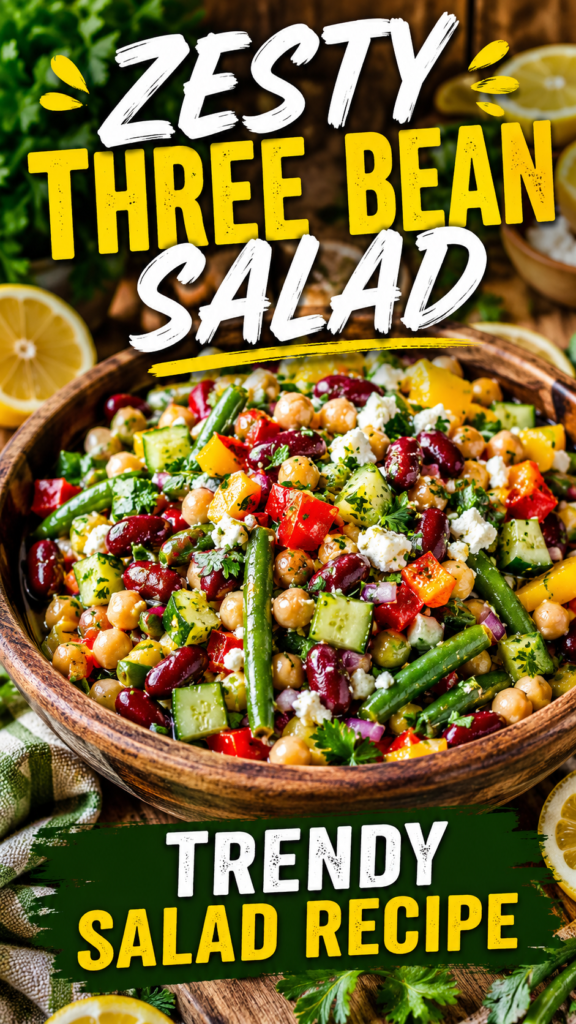 Zesty Three Bean Salad Recipe  