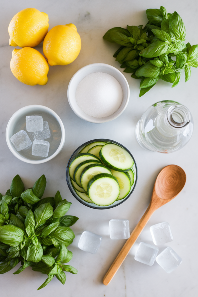 Cucumber Basil Lemonade 