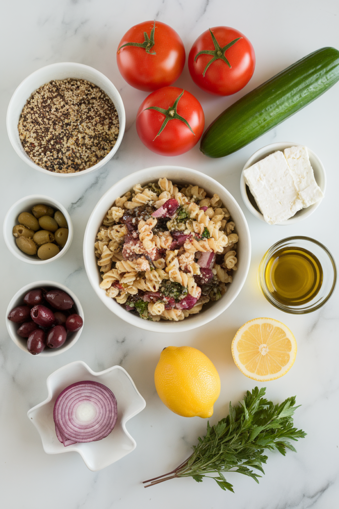 Mediterranean Quinoa Pasta Salad