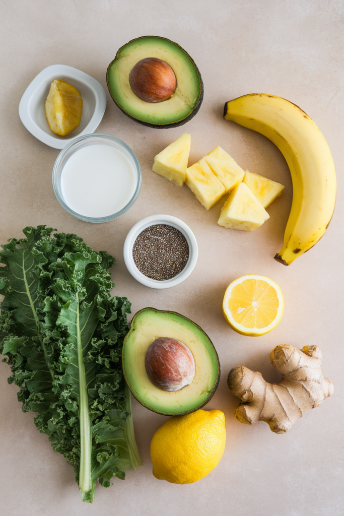Avocado Kale Green Smoothie  
