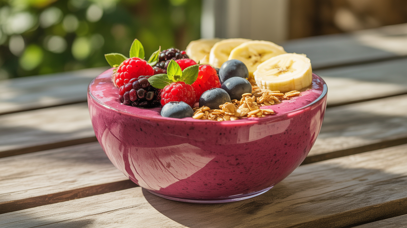 mixed berry smoothie bowl