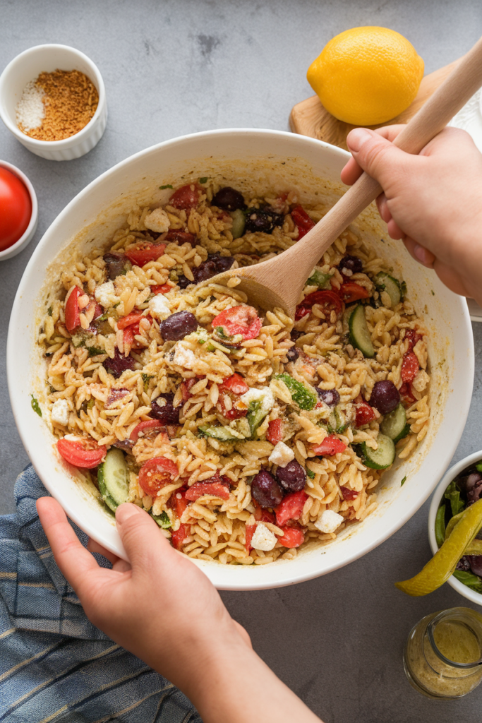 Orzo Feta Pasta Salad