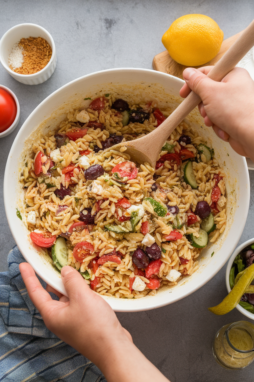 Orzo Feta Pasta Salad