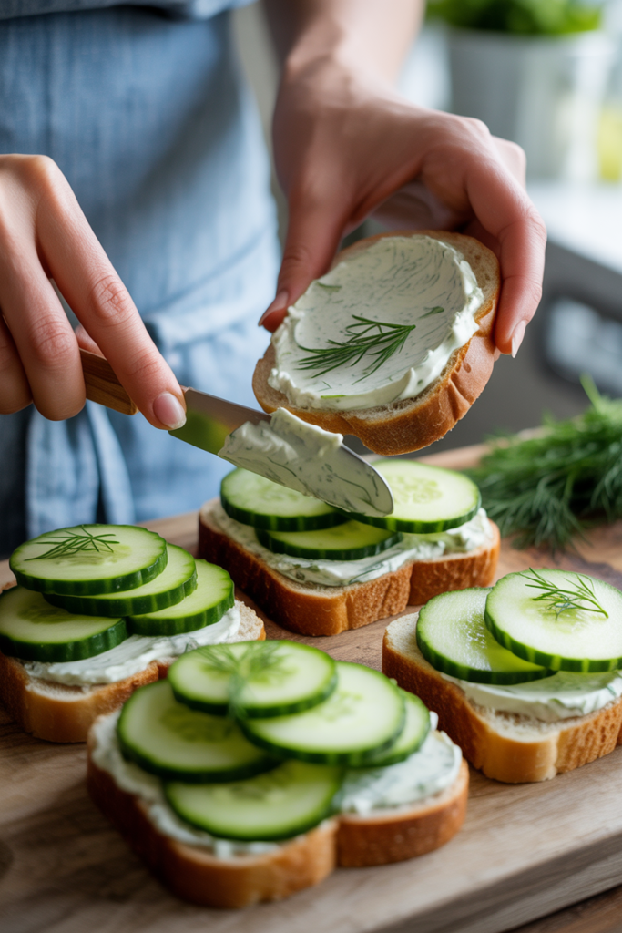 Creamy Cucumber Sandwich   