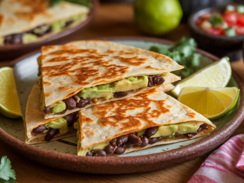Avocado Black Bean Quesadillas