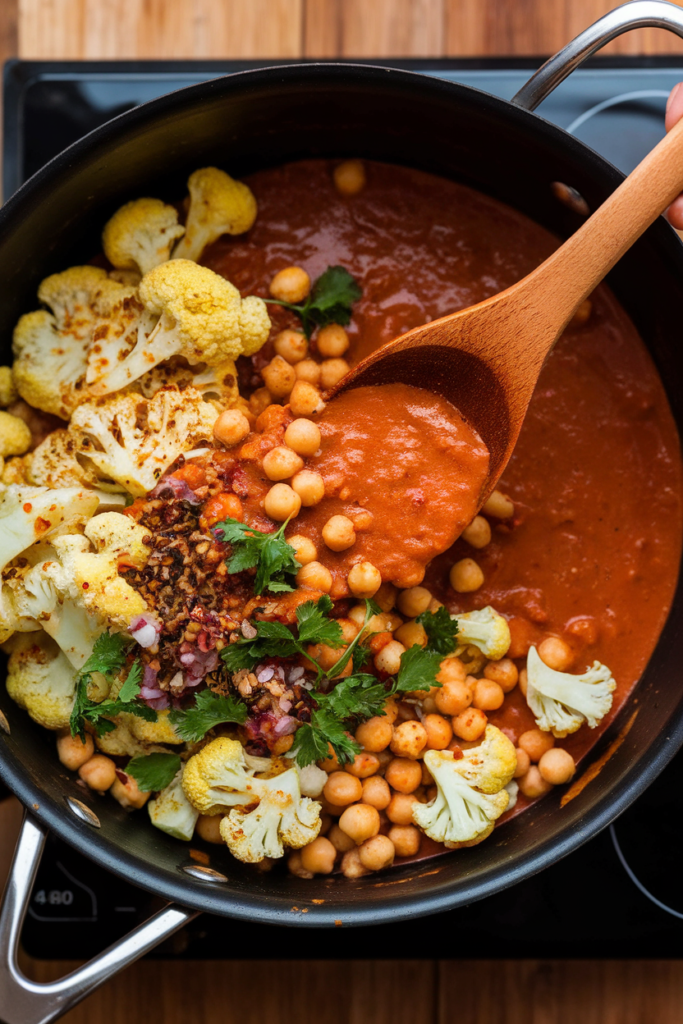Cauliflower Chickpea Curry 