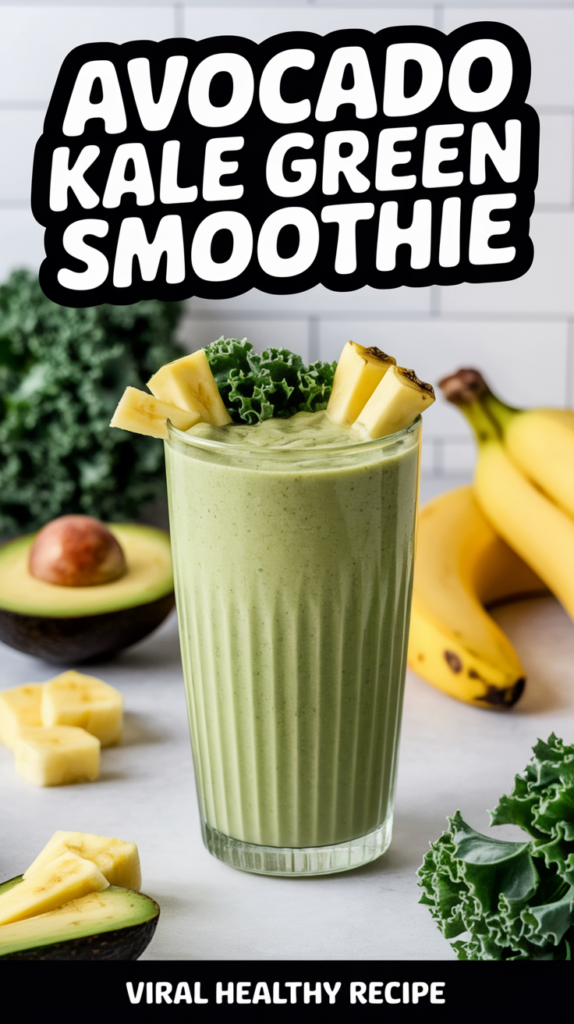 Avocado Kale Green Smoothie  