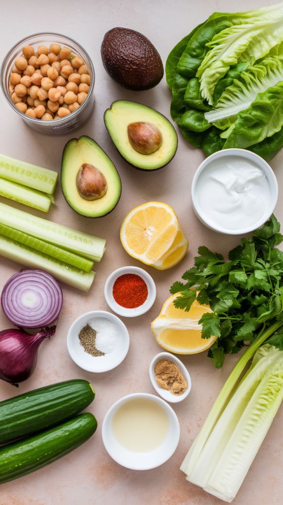 Chickpea Avocado Lettuce Wrap