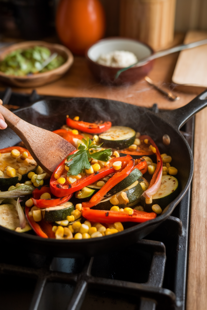 Veggie Tacos With Lime Crema  